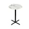 Holland Bar Stool Co 36 Tall OD211 Black Table Base w30x30 foot and 32 Diameter White Marble Top, IndoorOutdoor OD211-3036BWODS32RWM - alternate 1